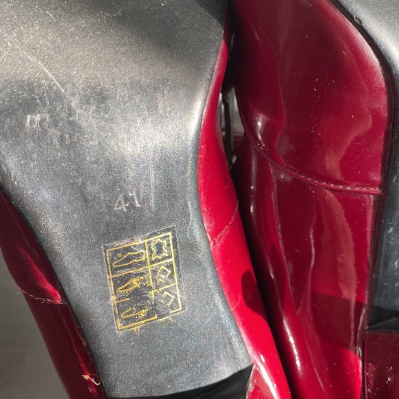 ALDO Berry Red Two-Strap Mary Janes - Picture 8 of 9